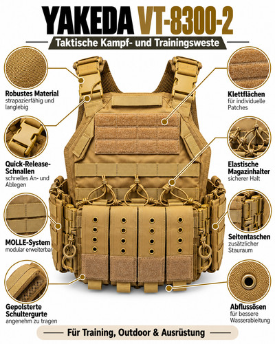 Yakeda taktische weste vt8300 - taktische,