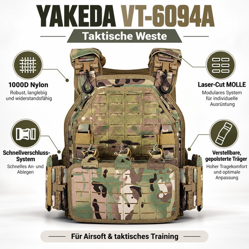 Yakeda taktischeweste 6094a - taktischeweste, vt-6094a