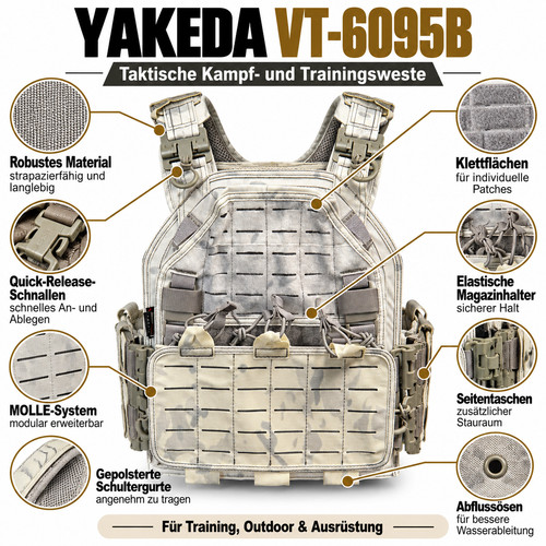 Yakeda taktische weste vt6095b - weste,