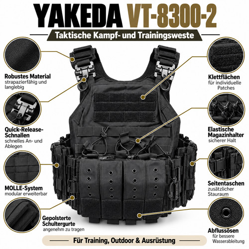 Yakeda taktische weste vt8300 - yakeda,